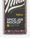 Spice Jar with Black Pepper Mockup - Front View