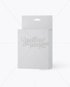 Matte Paper Box with Hang Tab Mockup - Half Side View