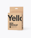 Kraft Paper Box with Hang Tab Mockup - Halfside View