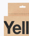 Kraft Paper Box with Hang Tab Mockup - Halfside View