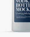 500ml Square Frosted Glass Vodka Bottle Mockup