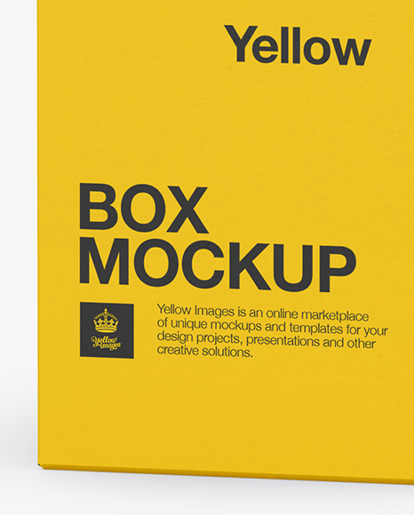 Box Mockup - Half Side View