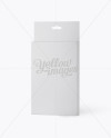 Matte Paper Box with Hang Tab Mockup - Half Side View