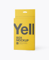Matte Paper Box with Hang Tab Mockup - Half Side View
