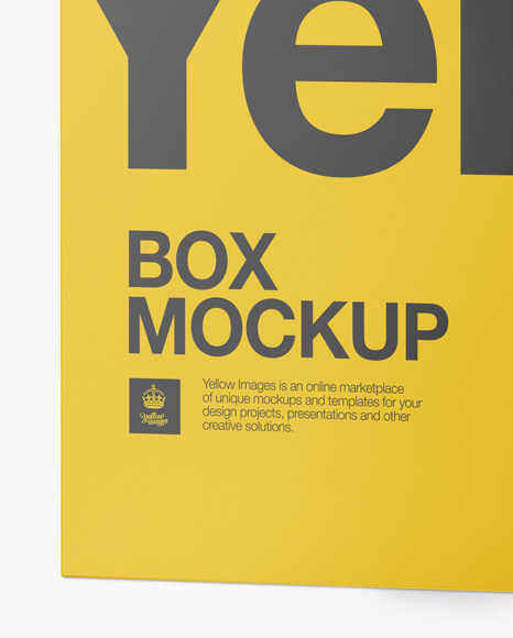 Matte Paper Box with Hang Tab Mockup - Half Side View