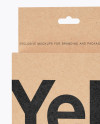 Kraft Paper Box with Hang Tab Mockup - Halfside View