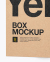 Kraft Paper Box with Hang Tab Mockup - Halfside View