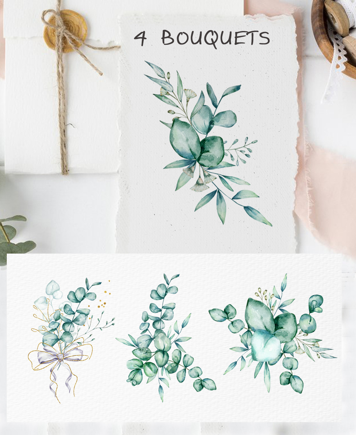 Watercolor Eucalyptus Clipart