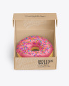 Opened Kraft Box with Donut Mockup