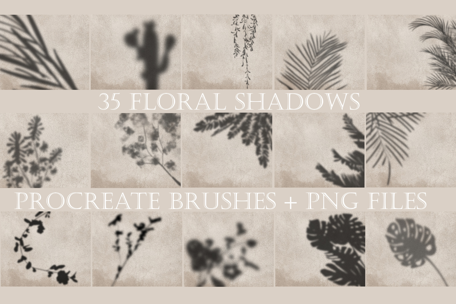 Botanica Shadow Overlay Stamps for Procreate