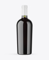 Green Glass Red Wine Bottle Mockup