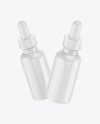 Two Glossy Dropper Bottles Mockup