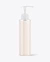 Clear Cosmetic Bottle with Pump Mockup