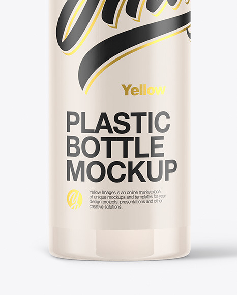 Clear Cosmetic Bottle with Pump Mockup