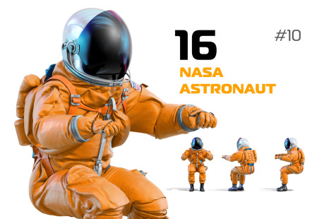 PSD Mockup 3D model NASA Astronaut #10 - 3d mockup space astronaut