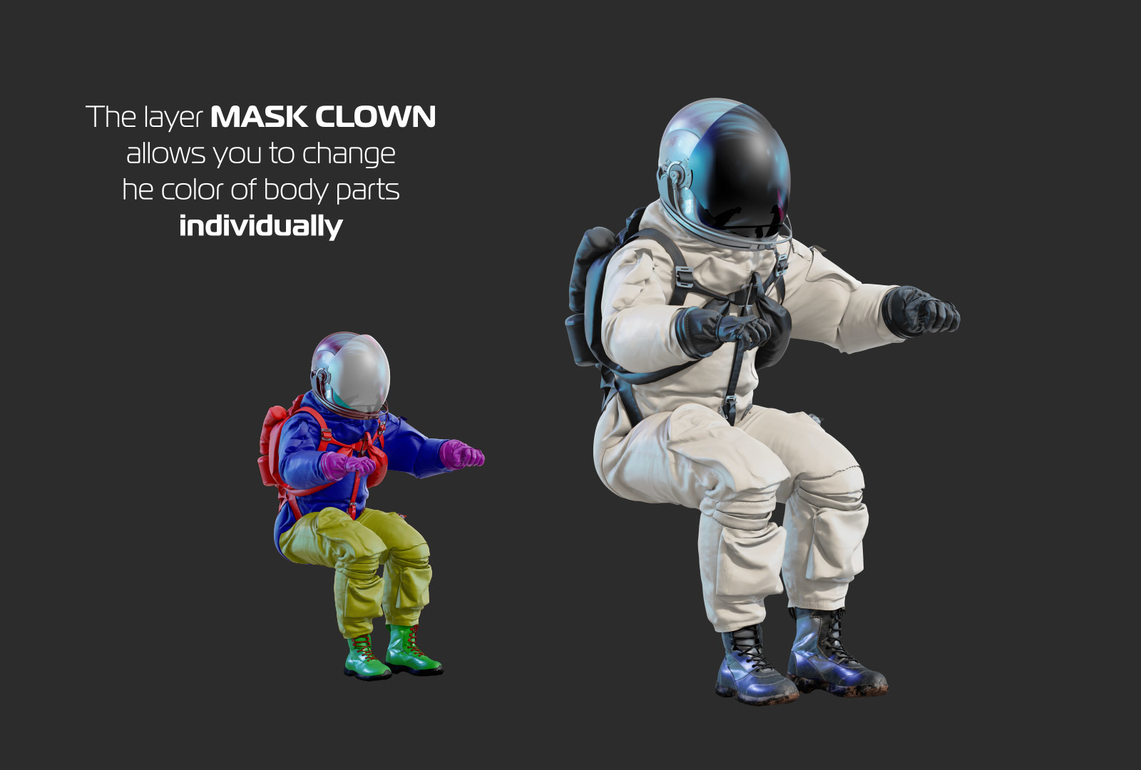 PSD Mockup 3D model NASA Astronaut #10