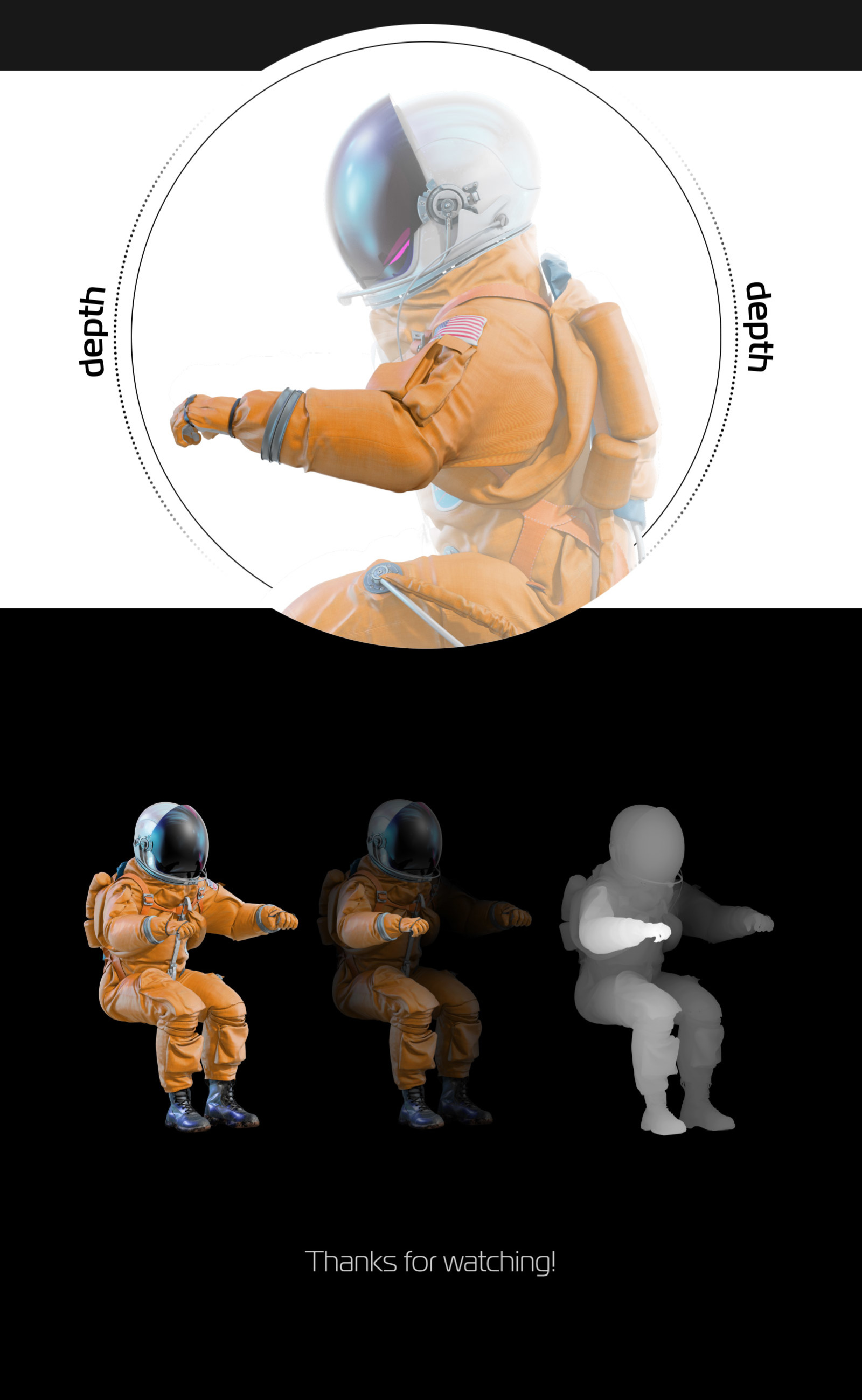 PSD Mockup 3D model NASA Astronaut #10