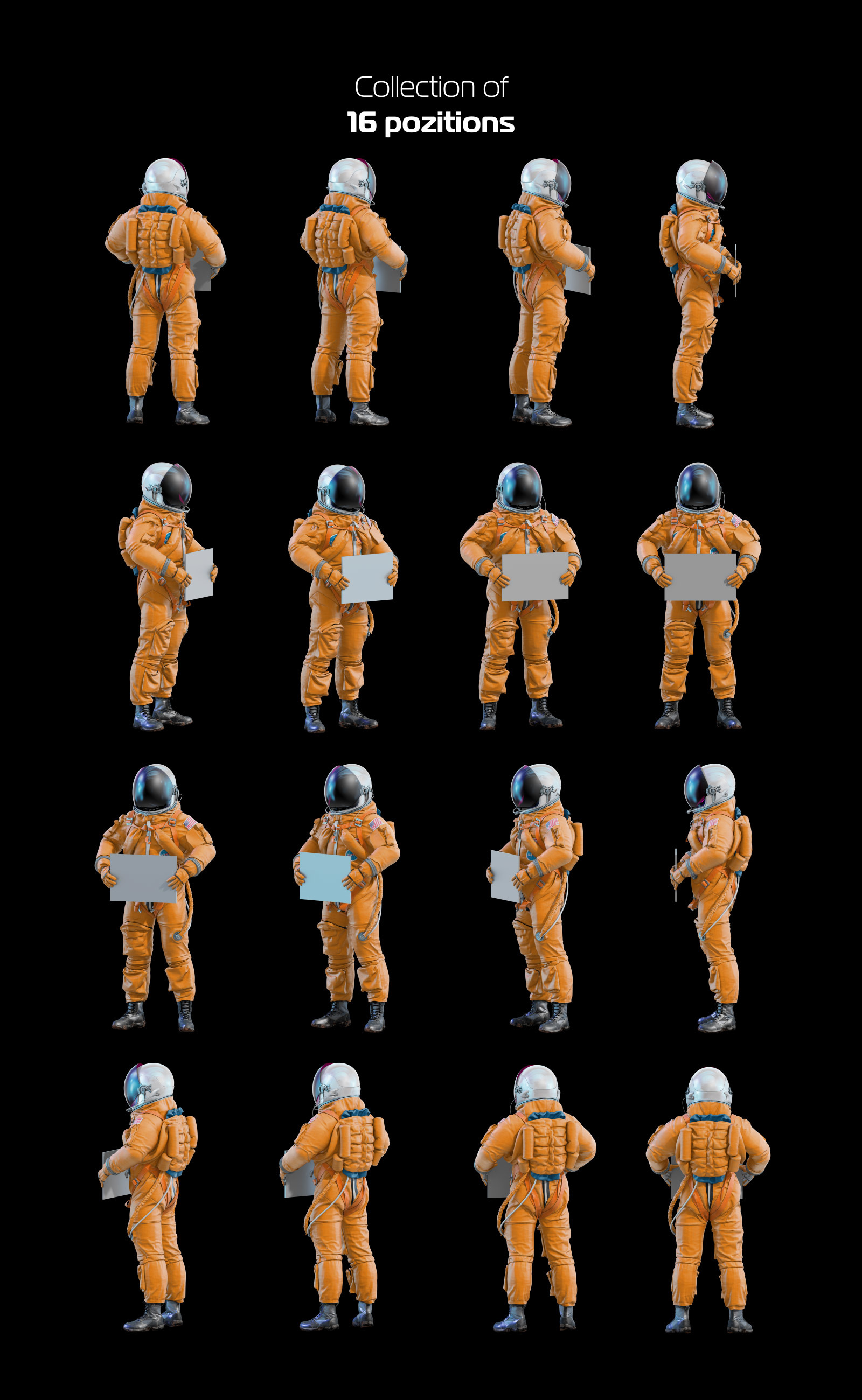 PSD Mockup 3D model NASA Astronaut #11