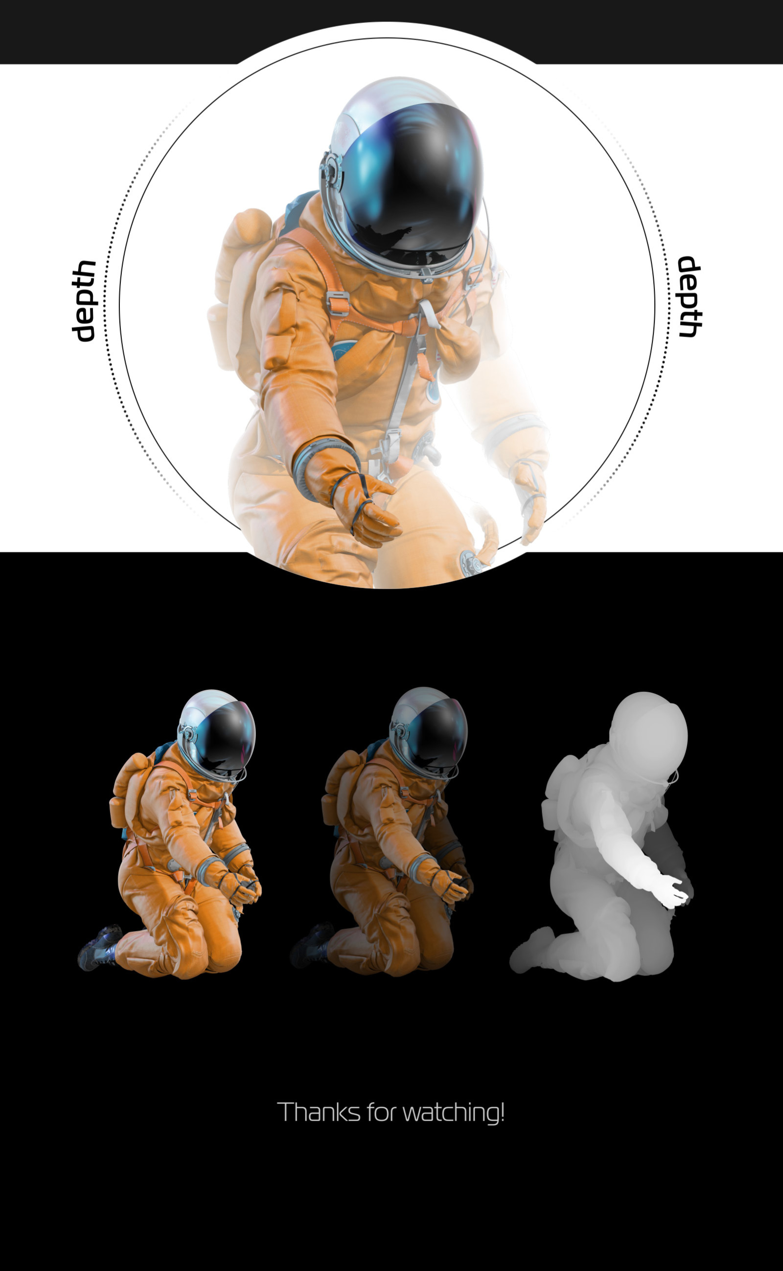 PSD Mockup 3D model NASA Astronaut #13