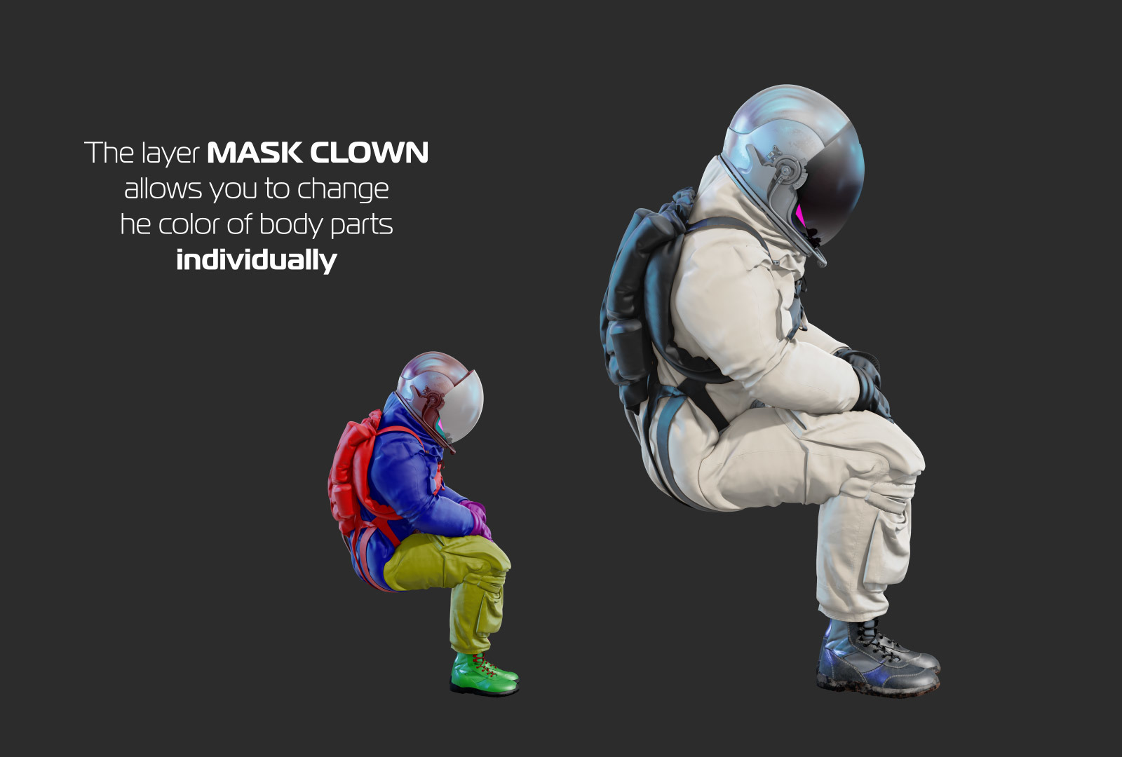 PSD Mockup 3D model NASA Astronaut #16 PSD Mockup 3D model NASA Astronaut #16