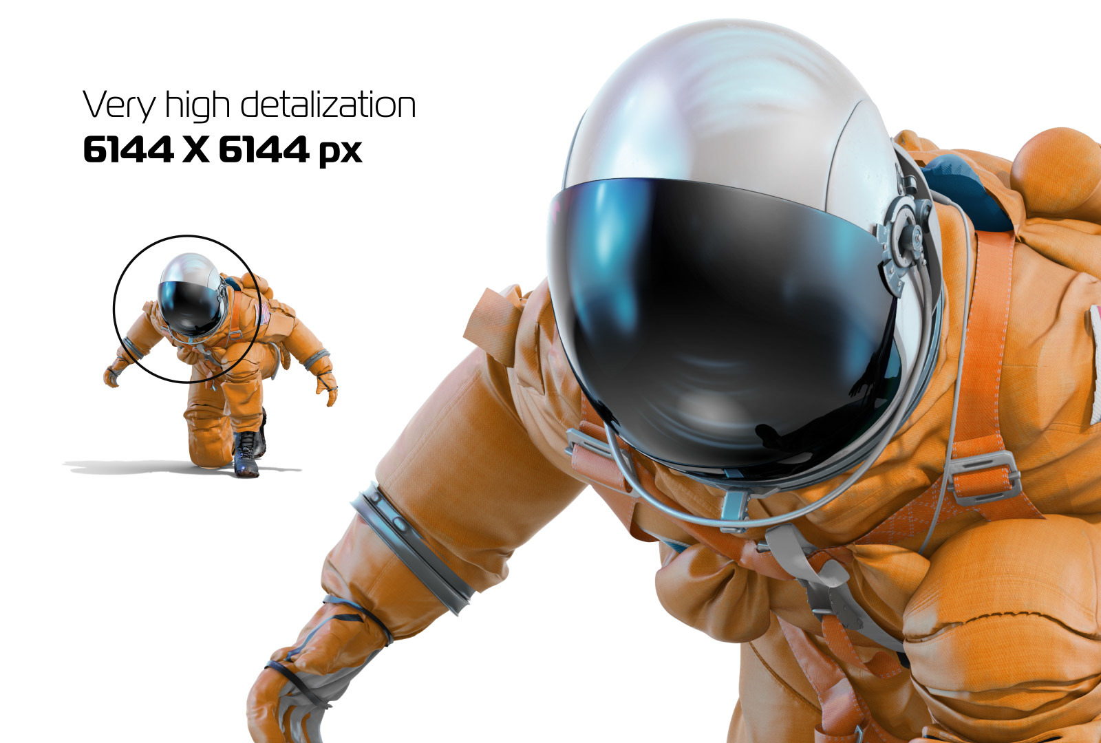 PSD Mockup 3D model NASA Astronaut #17