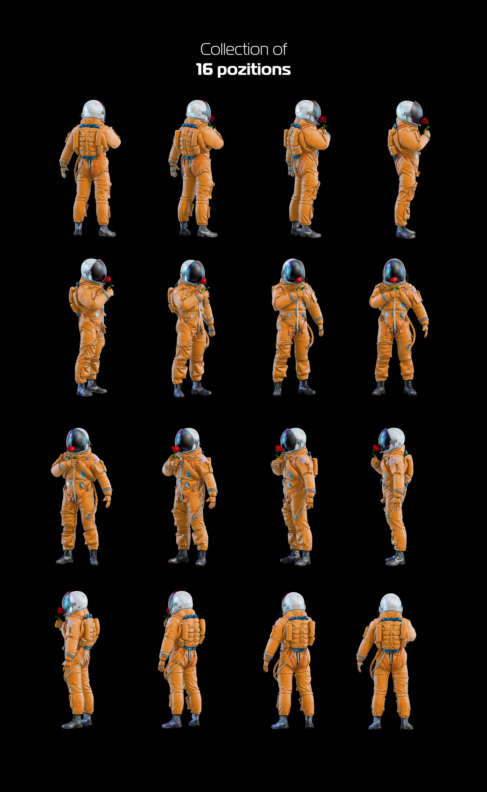 PSD Mockup 3D model NASA Astronaut #18