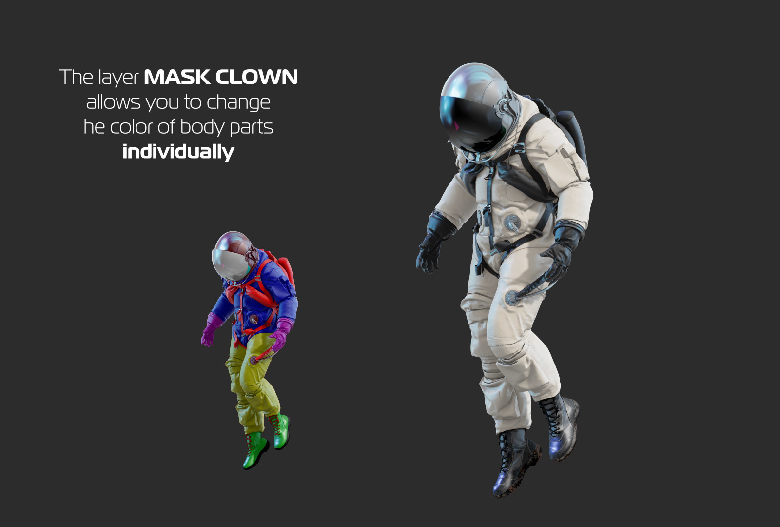 PSD Mockup 3D model NASA Astronaut #19 PSD Mockup 3D model NASA Astronaut #19