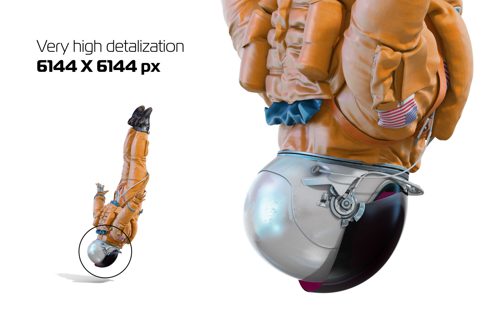 PSD Mockup 3D model NASA Astronaut #20 PSD Mockup 3D model NASA Astronaut #20