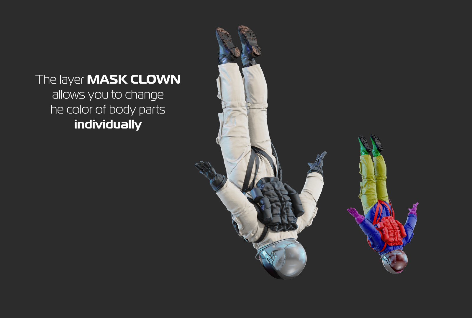 PSD Mockup 3D model NASA Astronaut #20 PSD Mockup 3D model NASA Astronaut #20