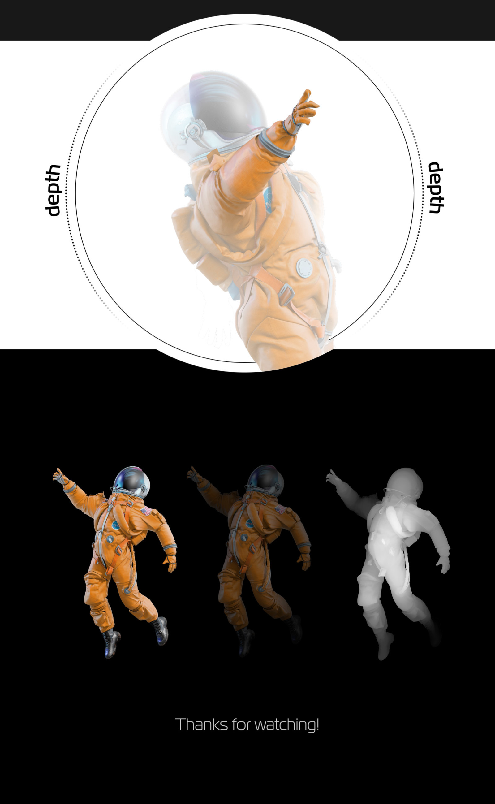 PSD Mockup 3D model NASA Astronaut #21