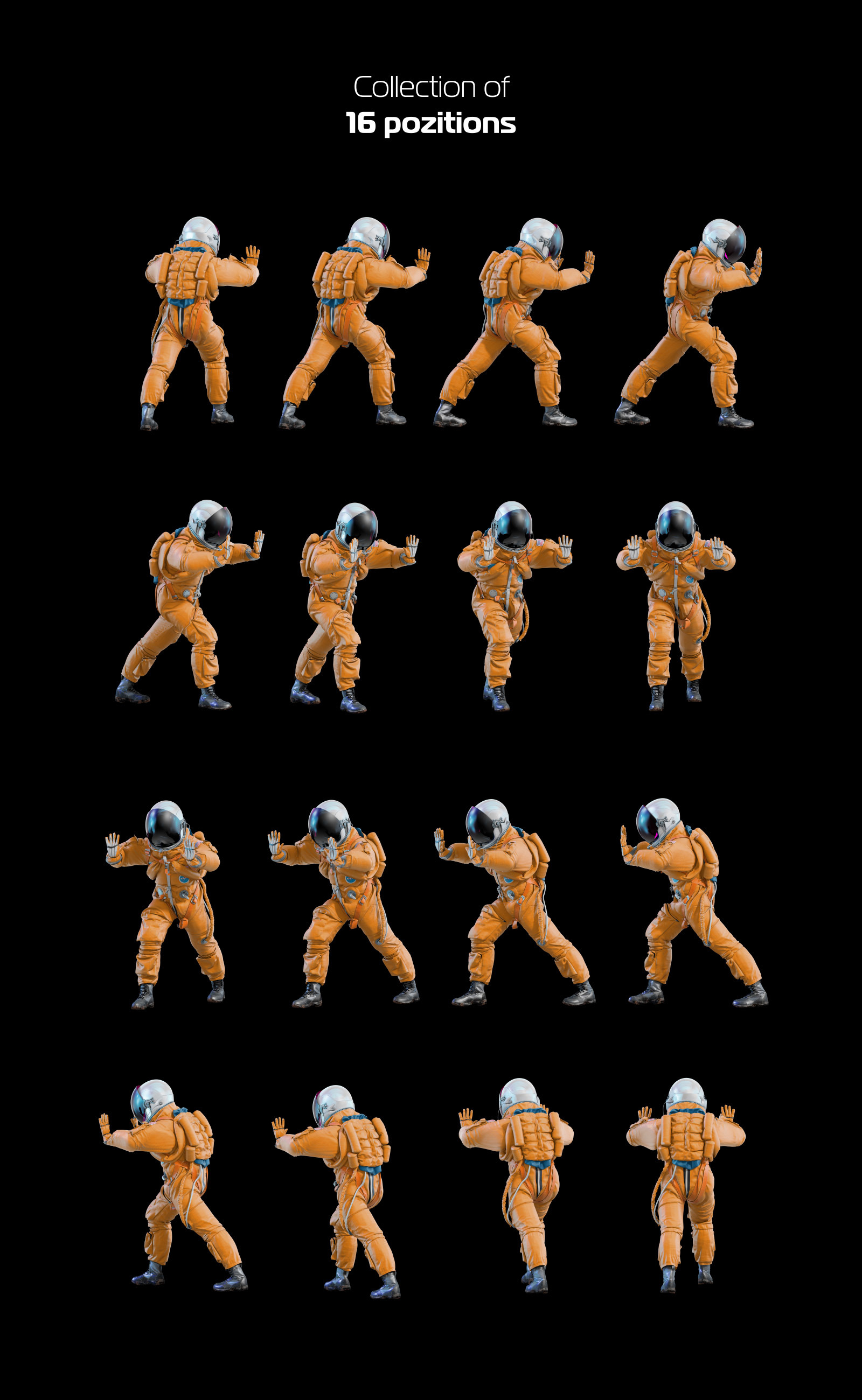 PSD Mockup 3D model NASA Astronaut #24