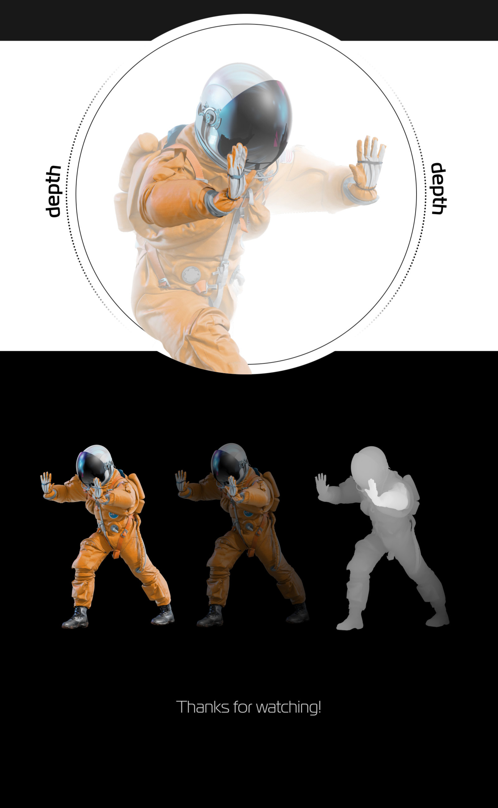 PSD Mockup 3D model NASA Astronaut #24