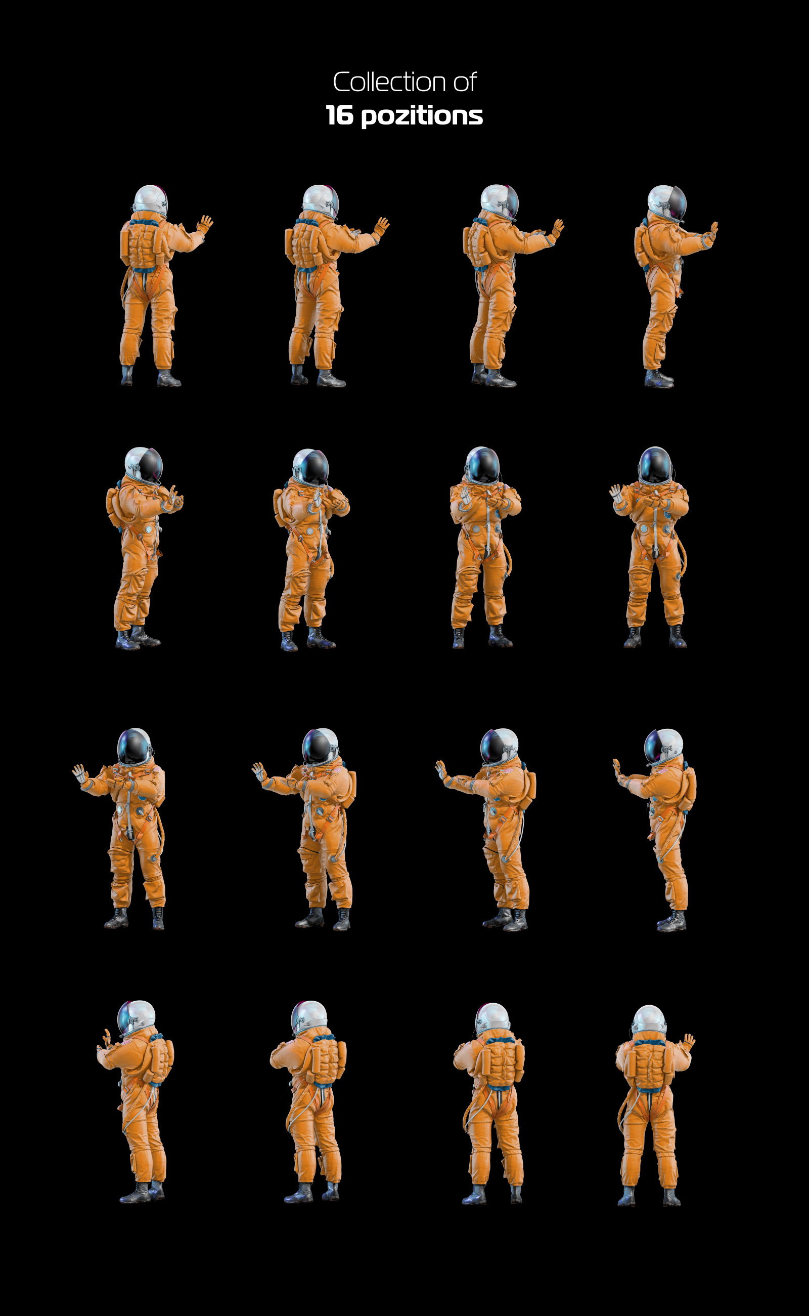 PSD Mockup 3D model NASA Astronaut #26