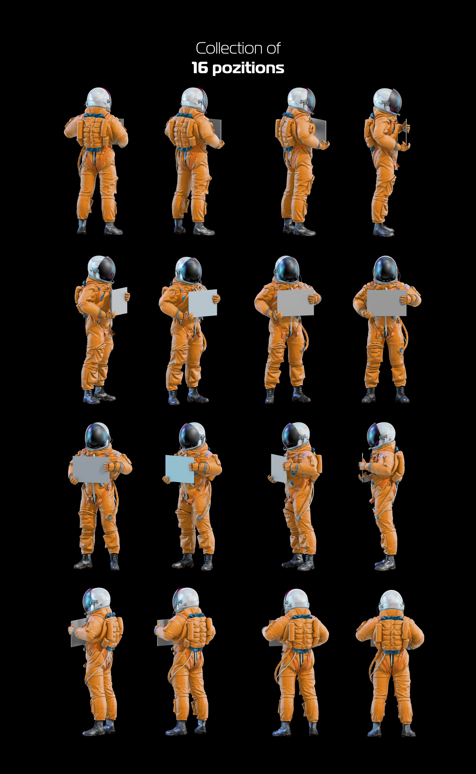 PSD Mockup 3D model NASA Astronaut #27