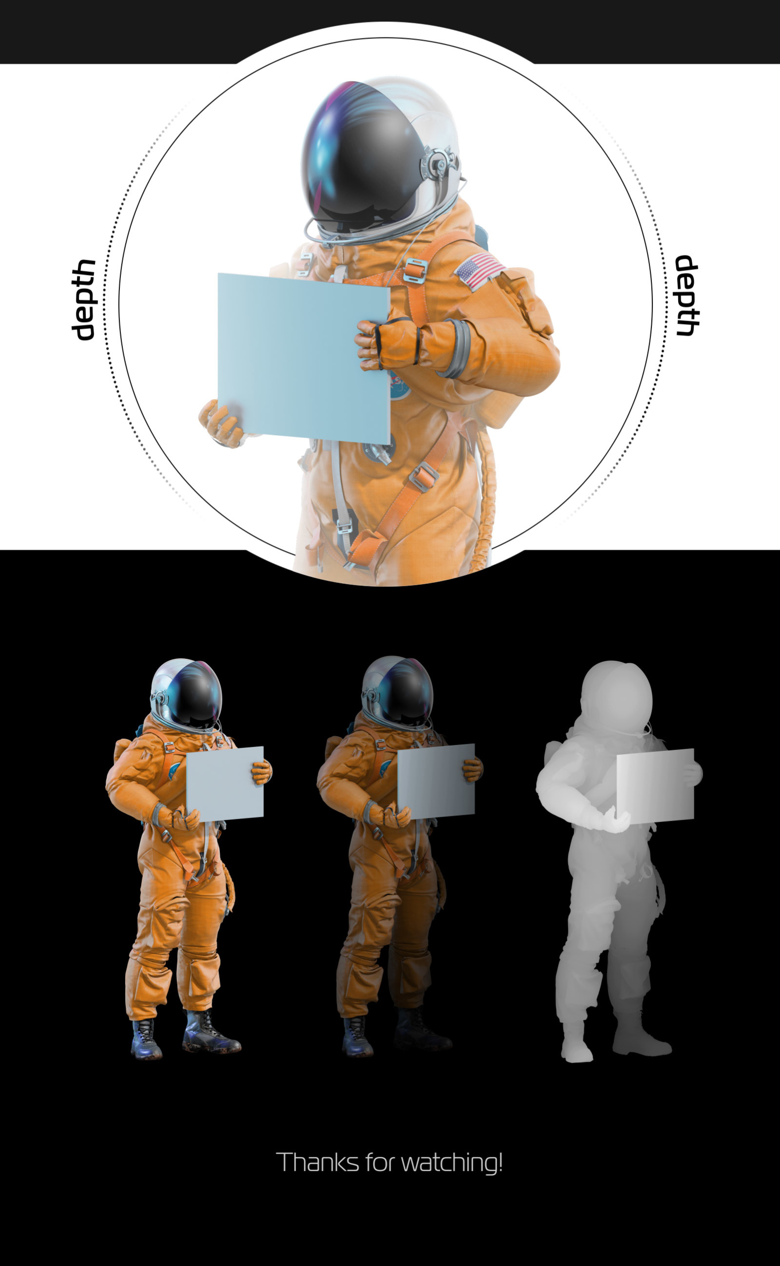 PSD Mockup 3D model NASA Astronaut #27