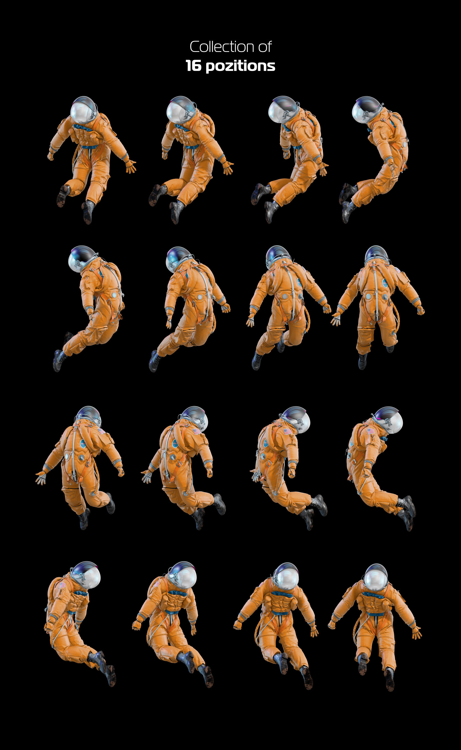PSD Mockup 3D model NASA Astronaut #28 PSD Mockup 3D model NASA Astronaut #28