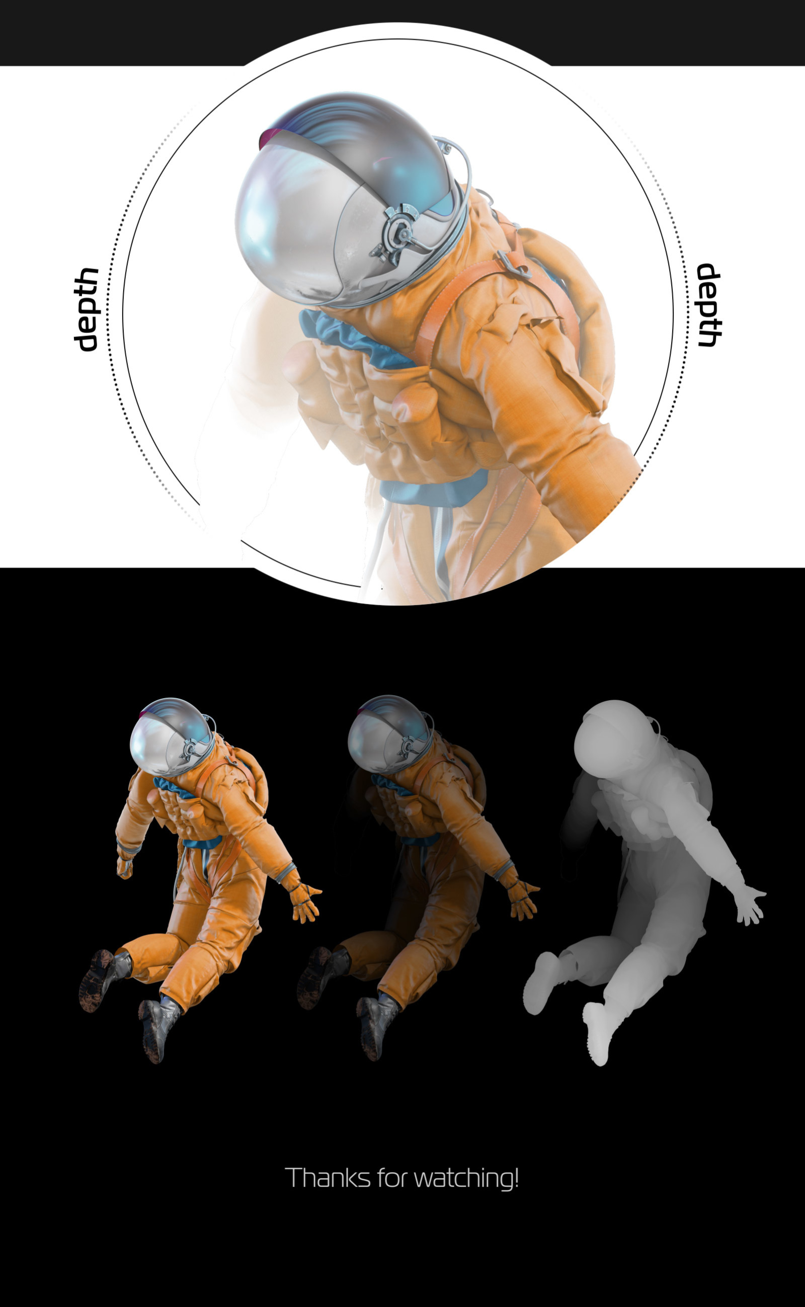 PSD Mockup 3D model NASA Astronaut #28