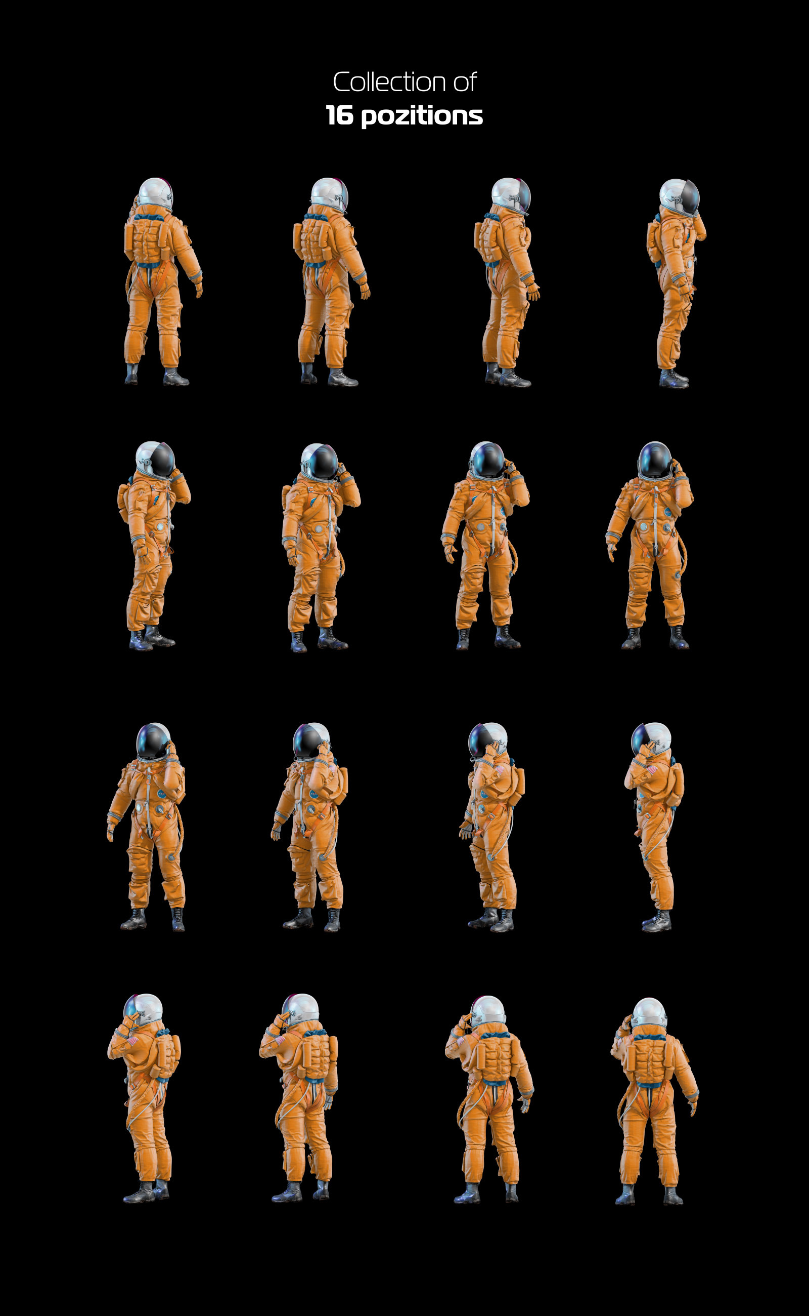 PSD Mockup 3D model NASA Astronaut #30