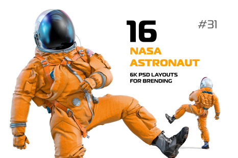 PSD Mockup 3D model NASA Astronaut #31 - 3d mockup space astronaut