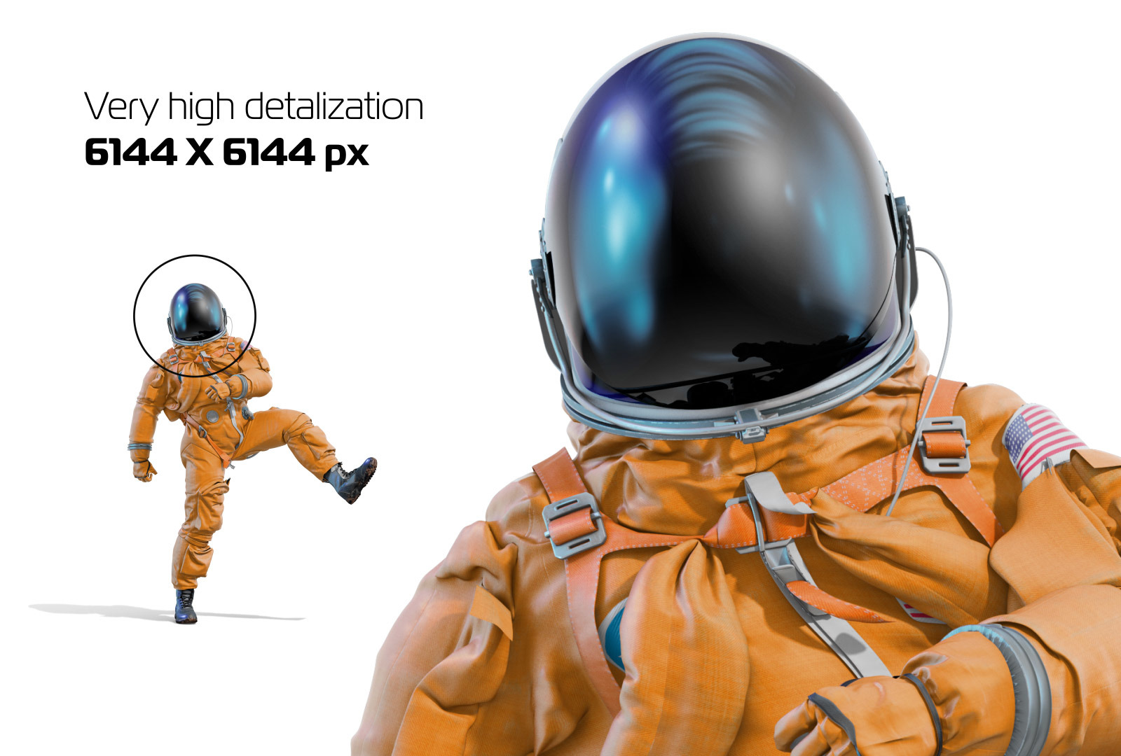 PSD Mockup 3D model NASA Astronaut #31