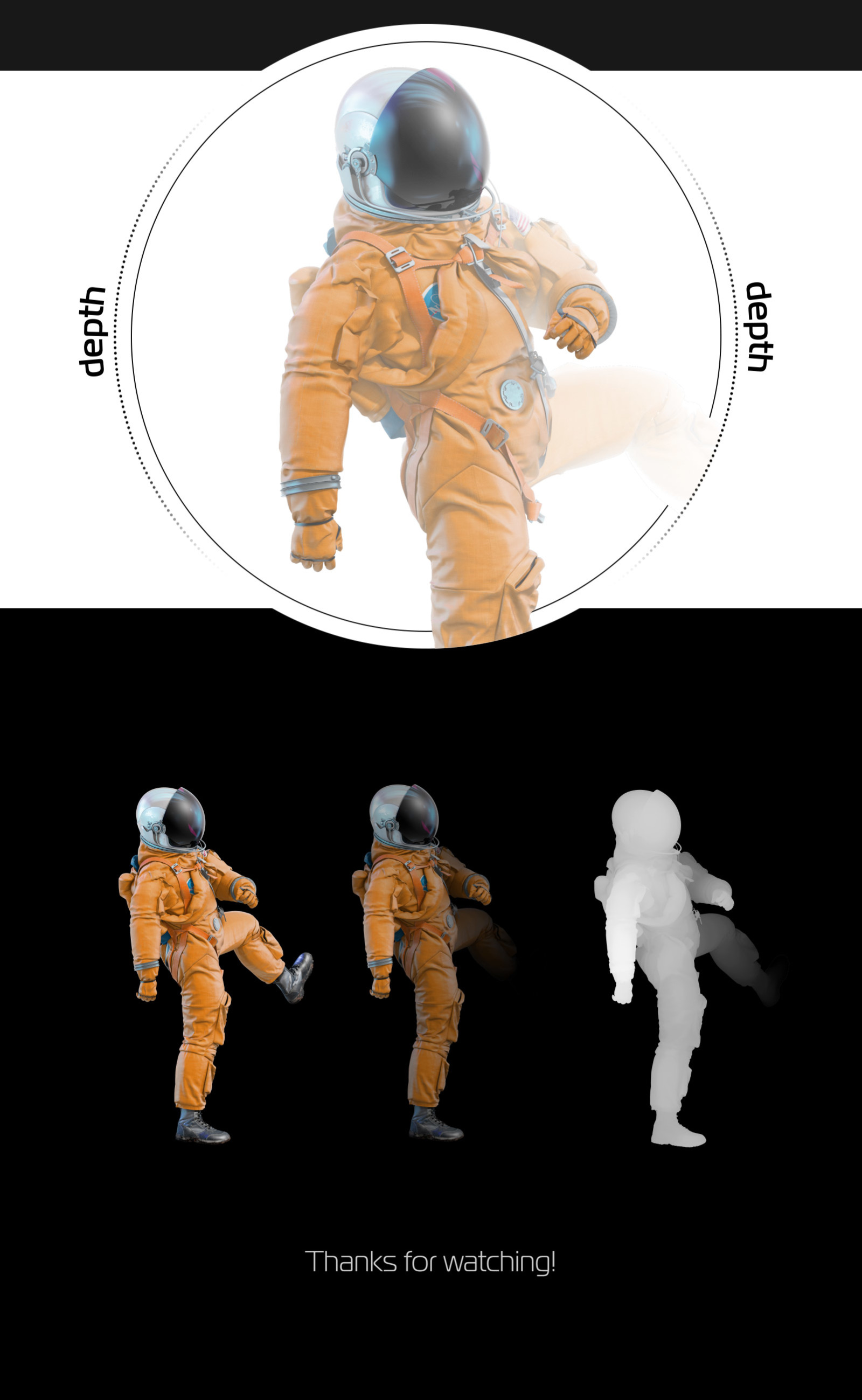 PSD Mockup 3D model NASA Astronaut #31