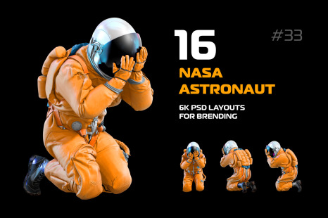 PSD Mockup 3D model NASA Astronaut #33 - 3d mockup space astronaut