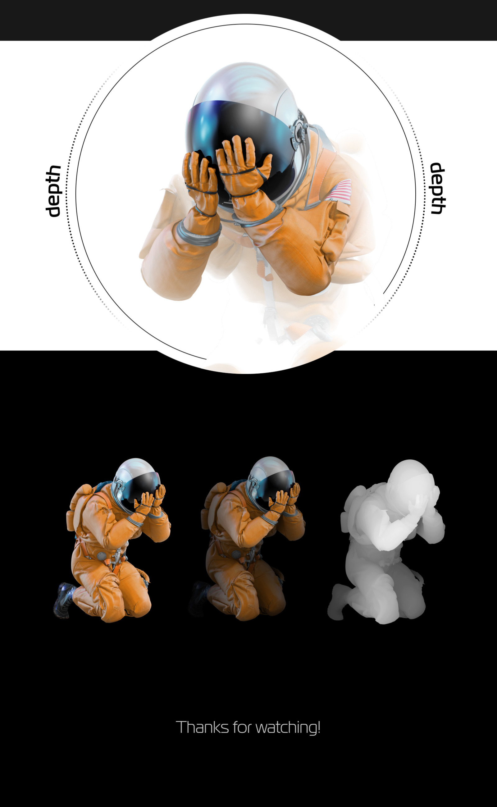 PSD Mockup 3D model NASA Astronaut #33