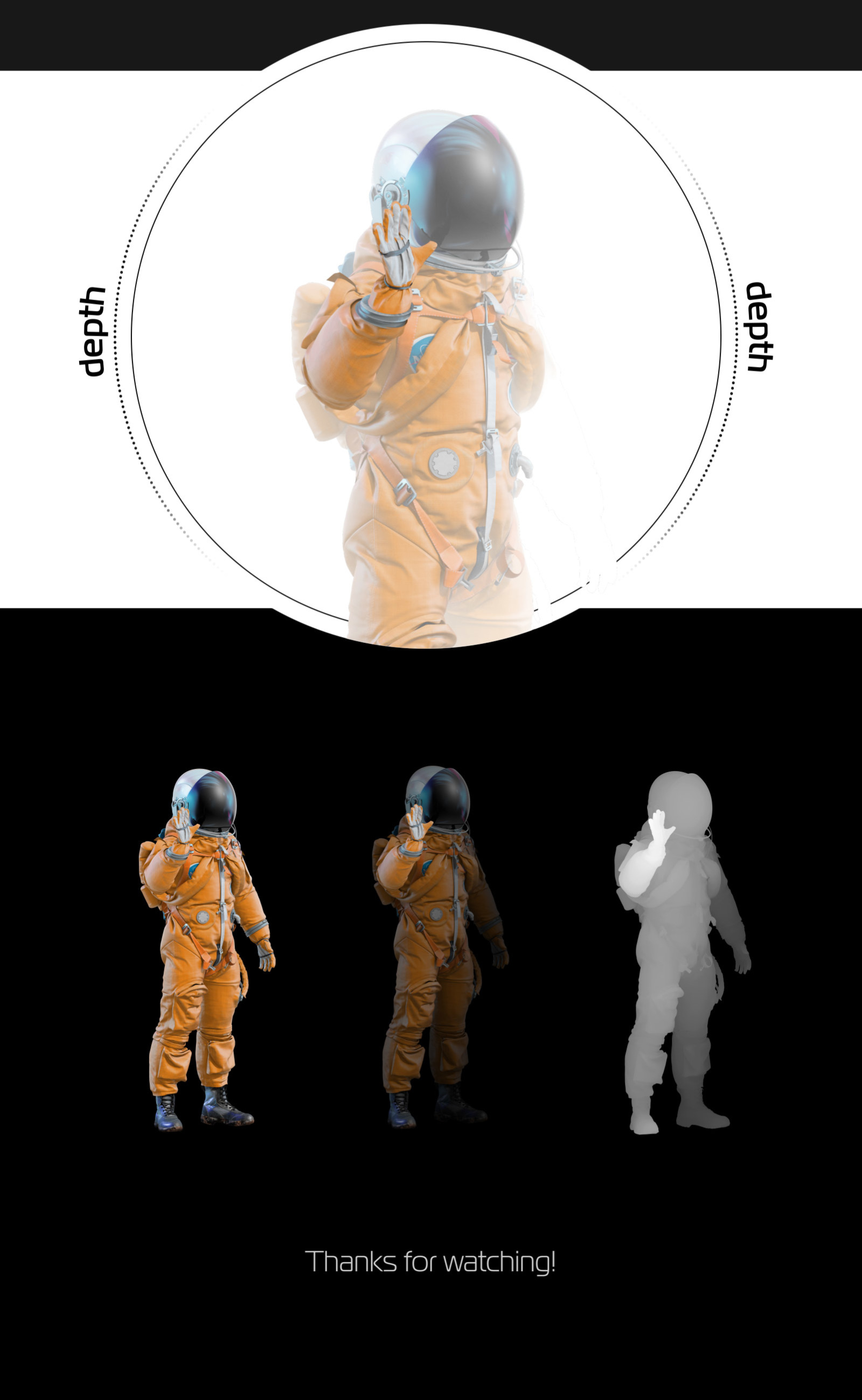 PSD Mockup 3D model NASA Astronaut #34