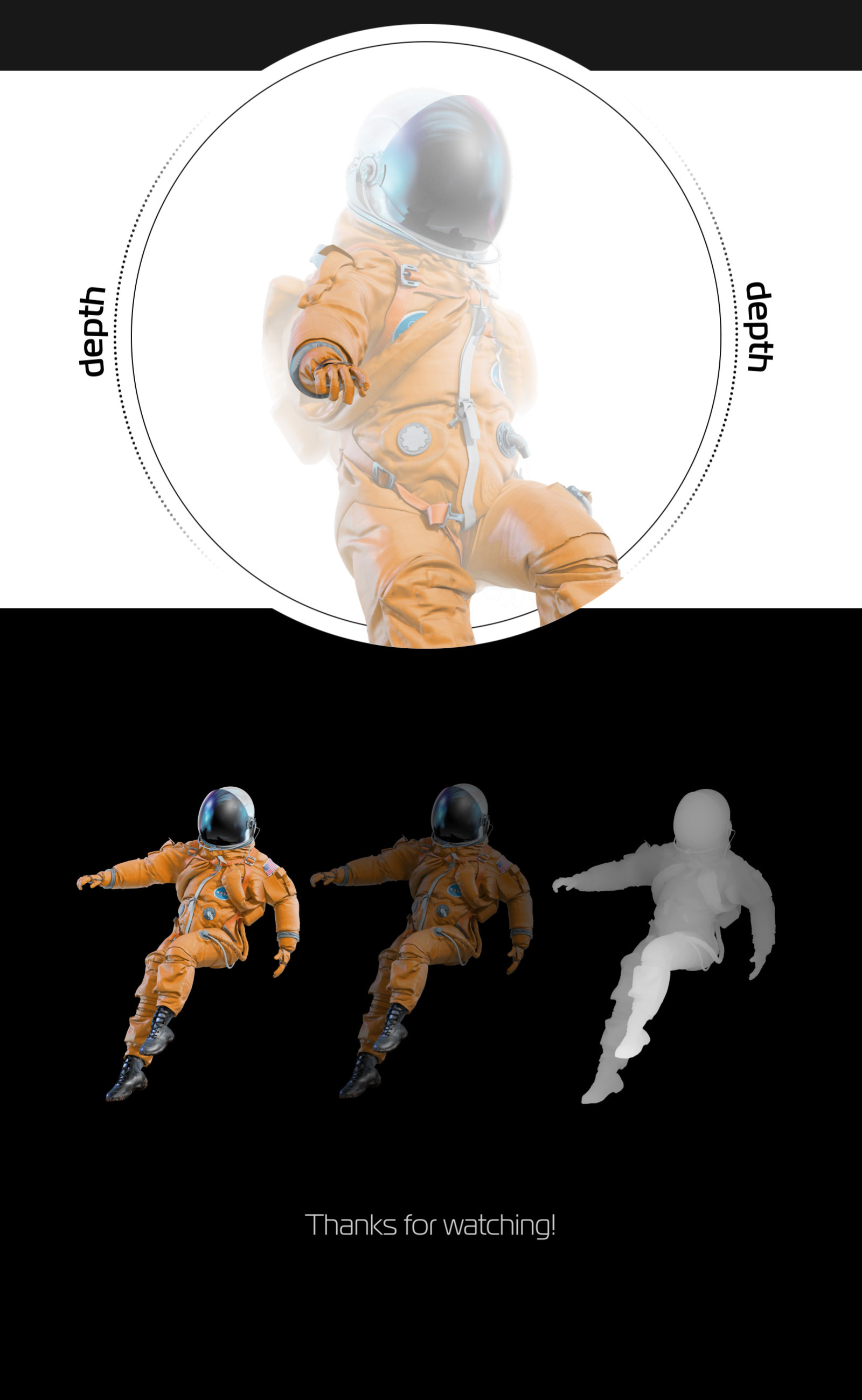 PSD Mockup 3D model NASA Astronaut #36