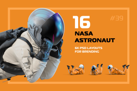 PSD Mockup 3D model NASA Astronaut #39 - 3d mockup space astronaut