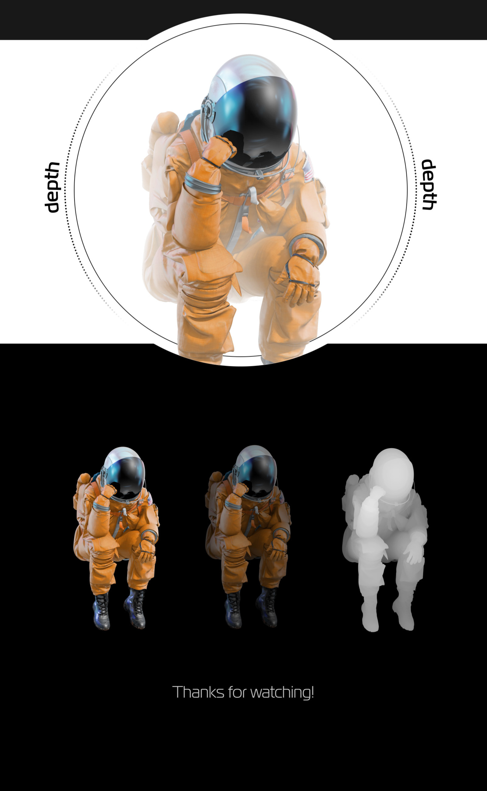 PSD Mockup 3D model NASA Astronaut #37