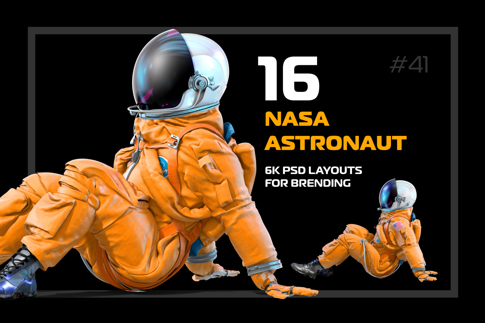 PSD Mockup 3D model NASA Astronaut #41 PSD Mockup 3D model NASA Astronaut #41