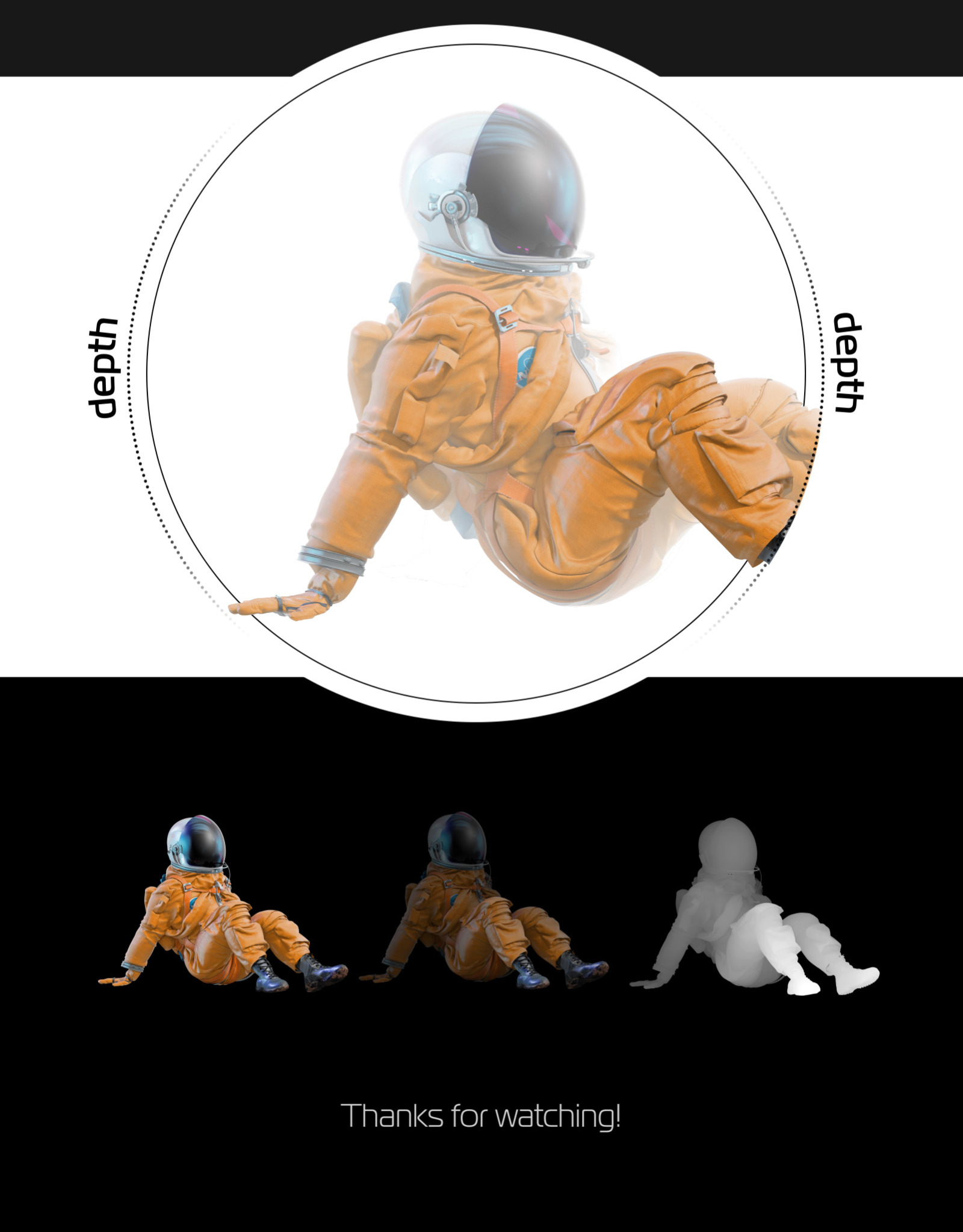 PSD Mockup 3D model NASA Astronaut #41