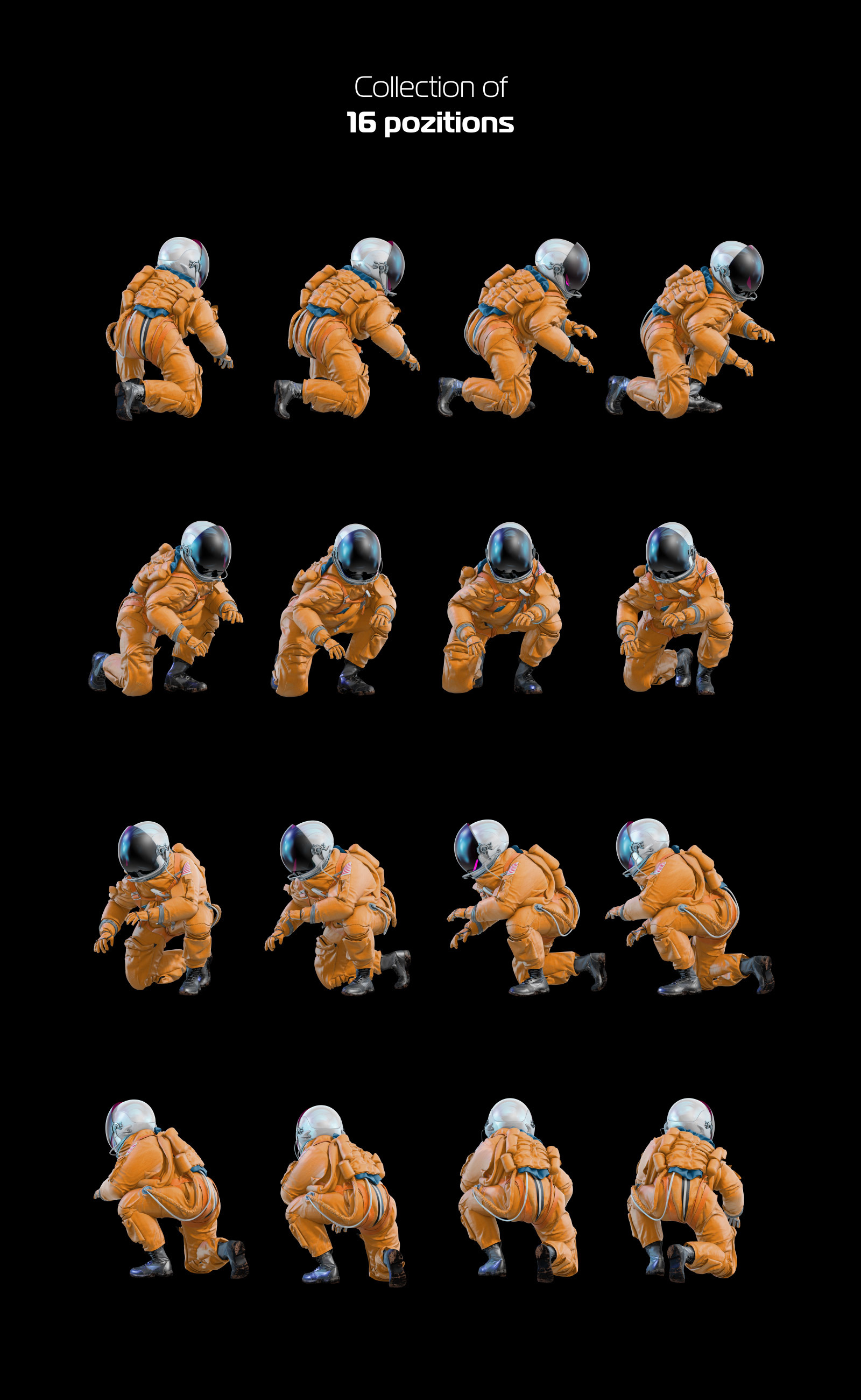 PSD Mockup 3D model NASA Astronaut #44